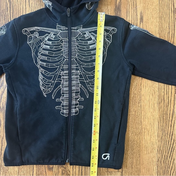 Size 8 / 9 (Medium) Gap Fit Hooded Skeleton Sweatshirt - Picture 9 of 10